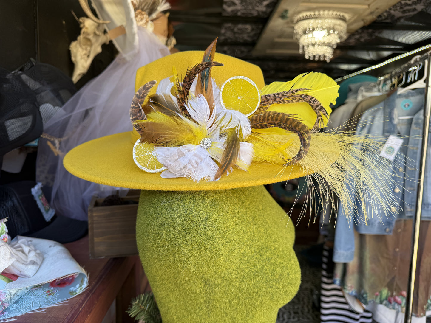 Lemon Tea Time Hat Fascinator
