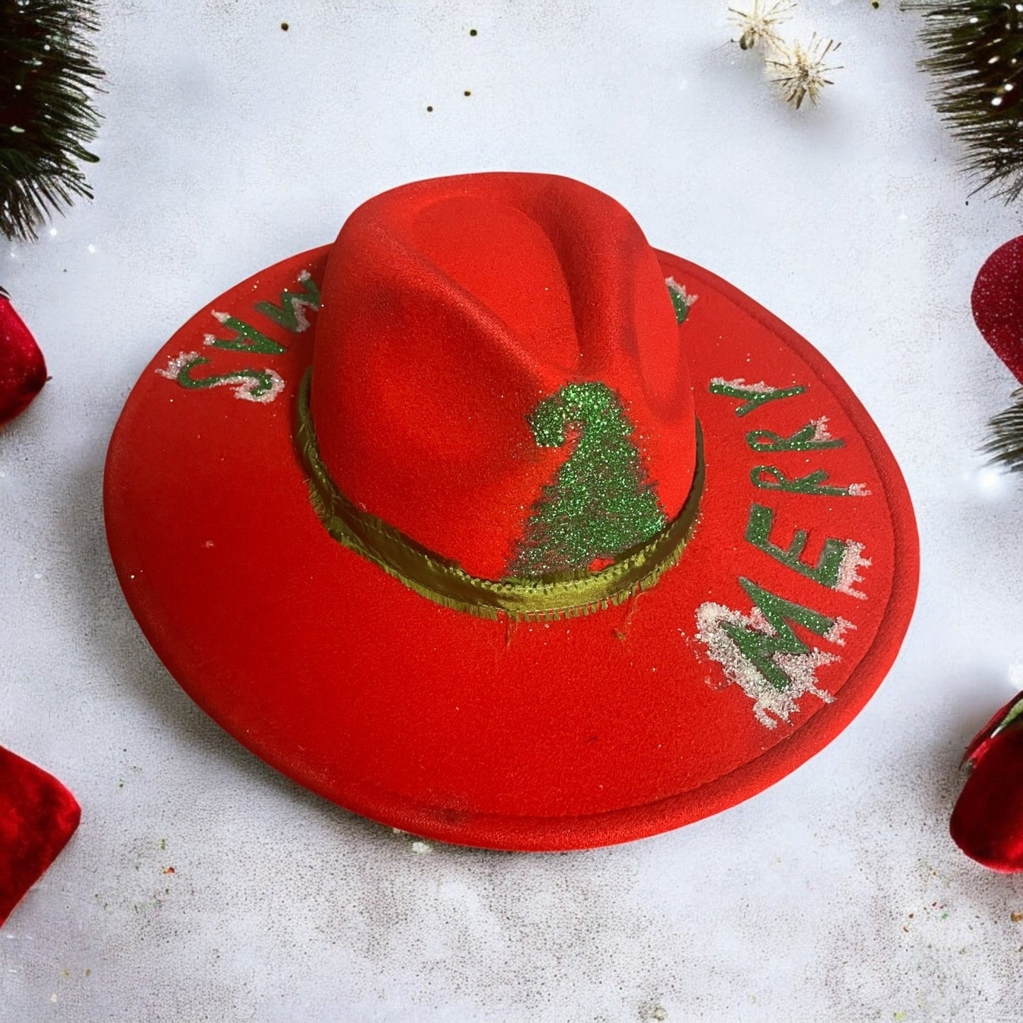 Grinch Hand Burned Hat - Mad Gringa Hats & Boutique