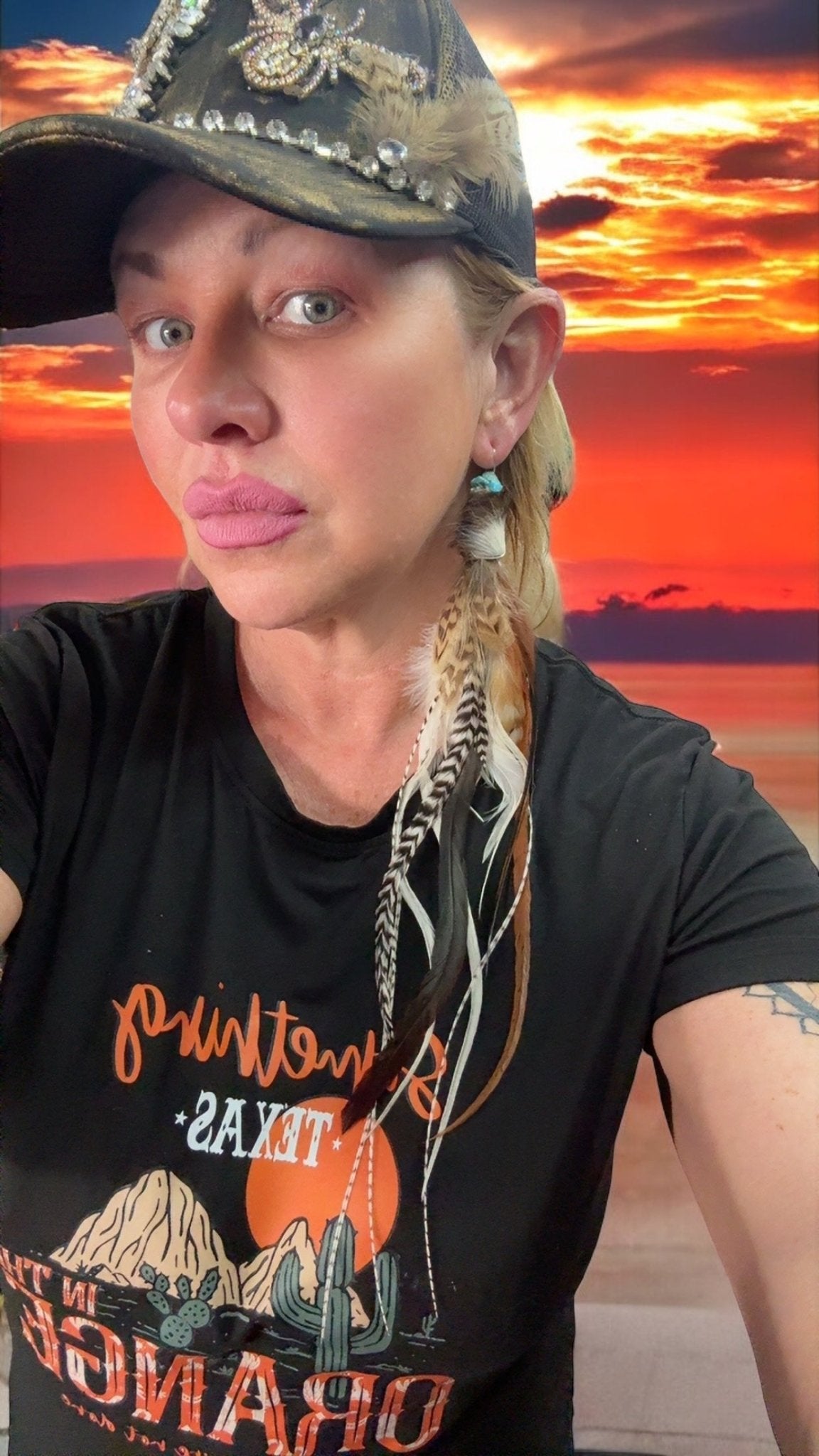 Hippies and Cowboys Feather Earrings - Mad Gringa Hats & Boutique
