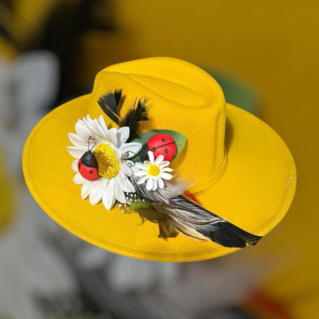 Ladybug Hat Fascinator - Turquoise and Tinsel-Home of Mad Gringa Hat Bar