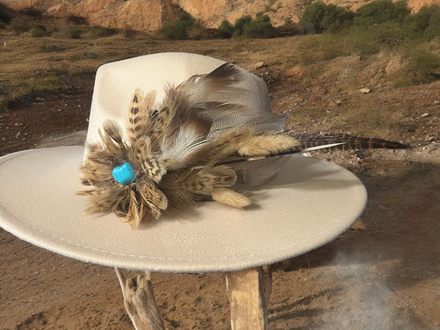 Let It Be Thy Quill Hat Fascinator - Turquoise and Tinsel-Home of Mad Gringa Hat Bar