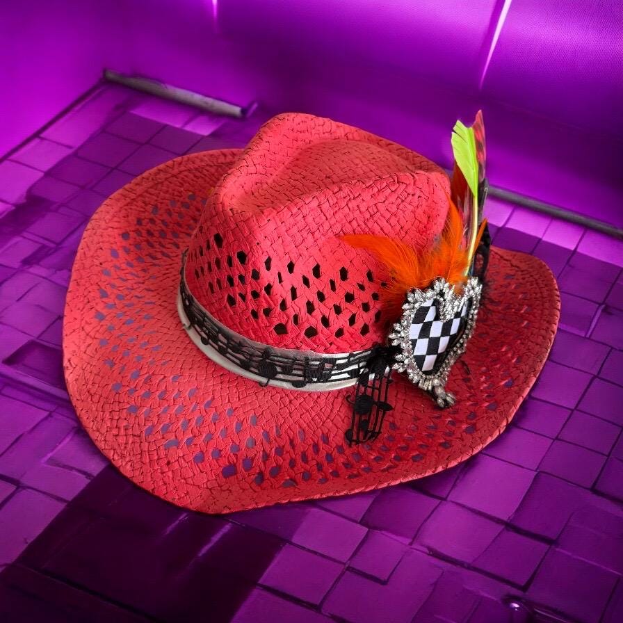 Neon Moon - Turquoise and Tinsel-Home of Mad Gringa Hat Bar