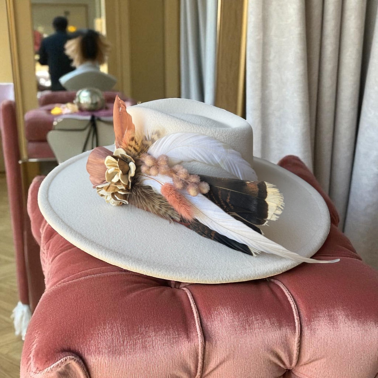 Rose All Day Hat Fascinator - Mad Gringa Hats & Boutique