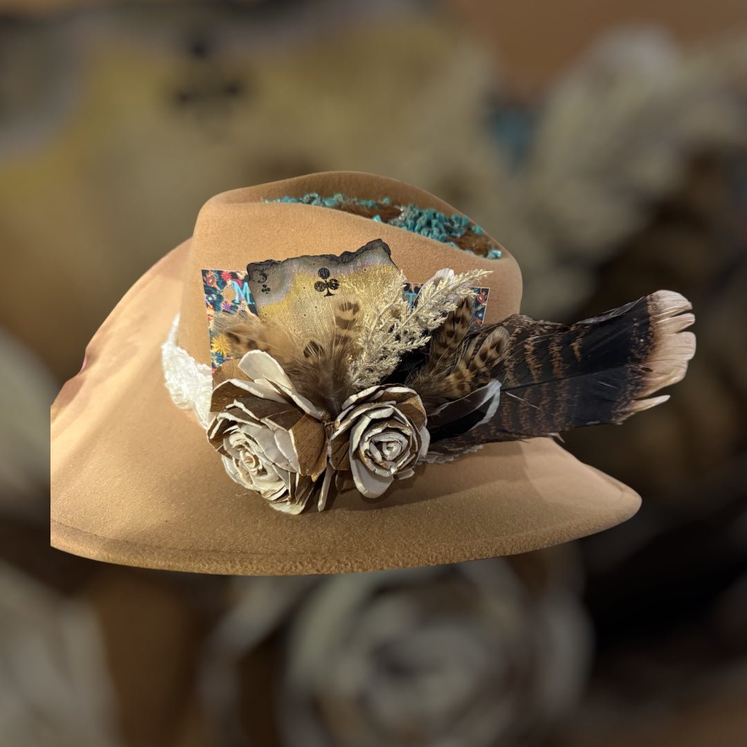 Rustic Rose Hat Fascinator - Mad Gringa Hats & Boutique