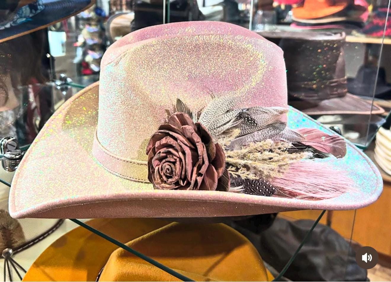She Blooms Where She’s Planted Hat Fascinator - Turquoise and Tinsel-Home of Mad Gringa Hat Bar