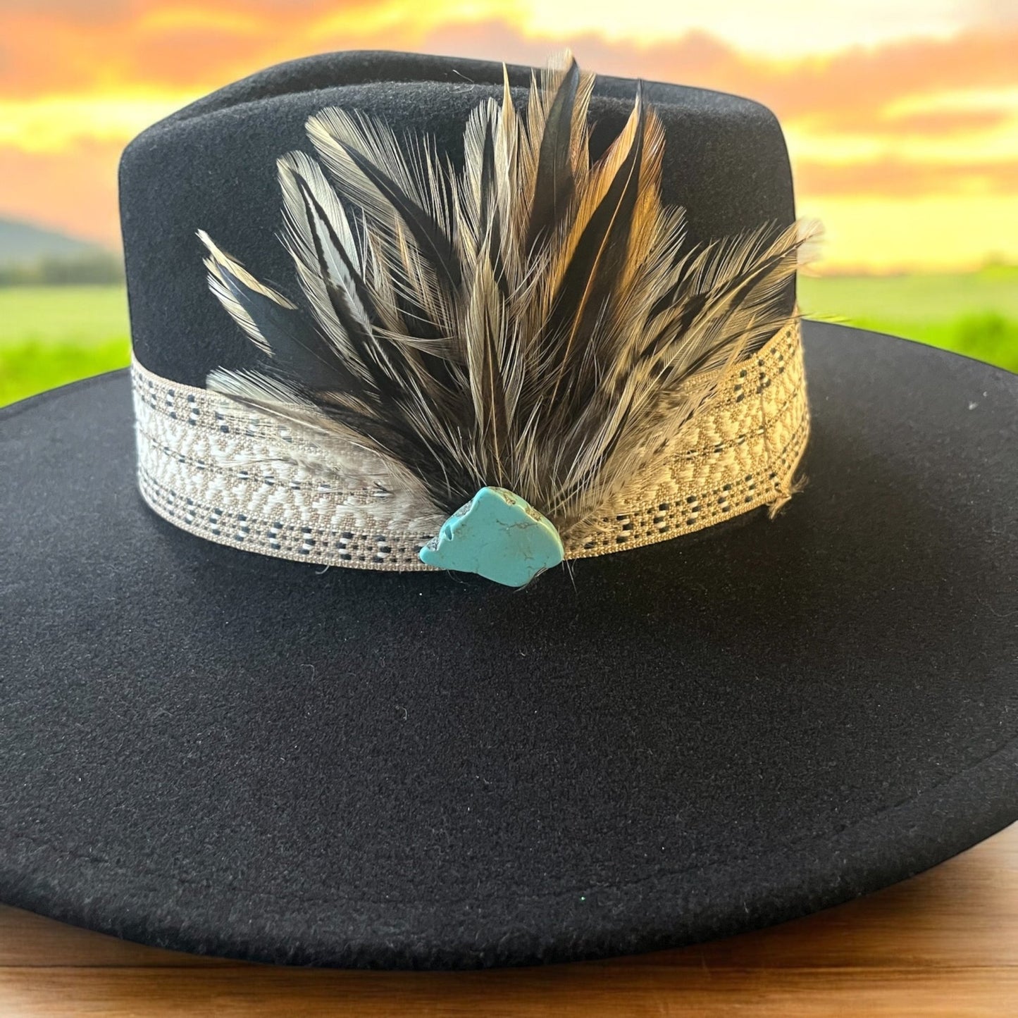 Turquoise Slab Hat Pin - Mad Gringa Hats & Boutique
