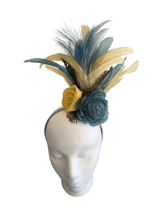 Am I Blue Derby Headband Fascinator - Mad Gringa Hats & Boutique