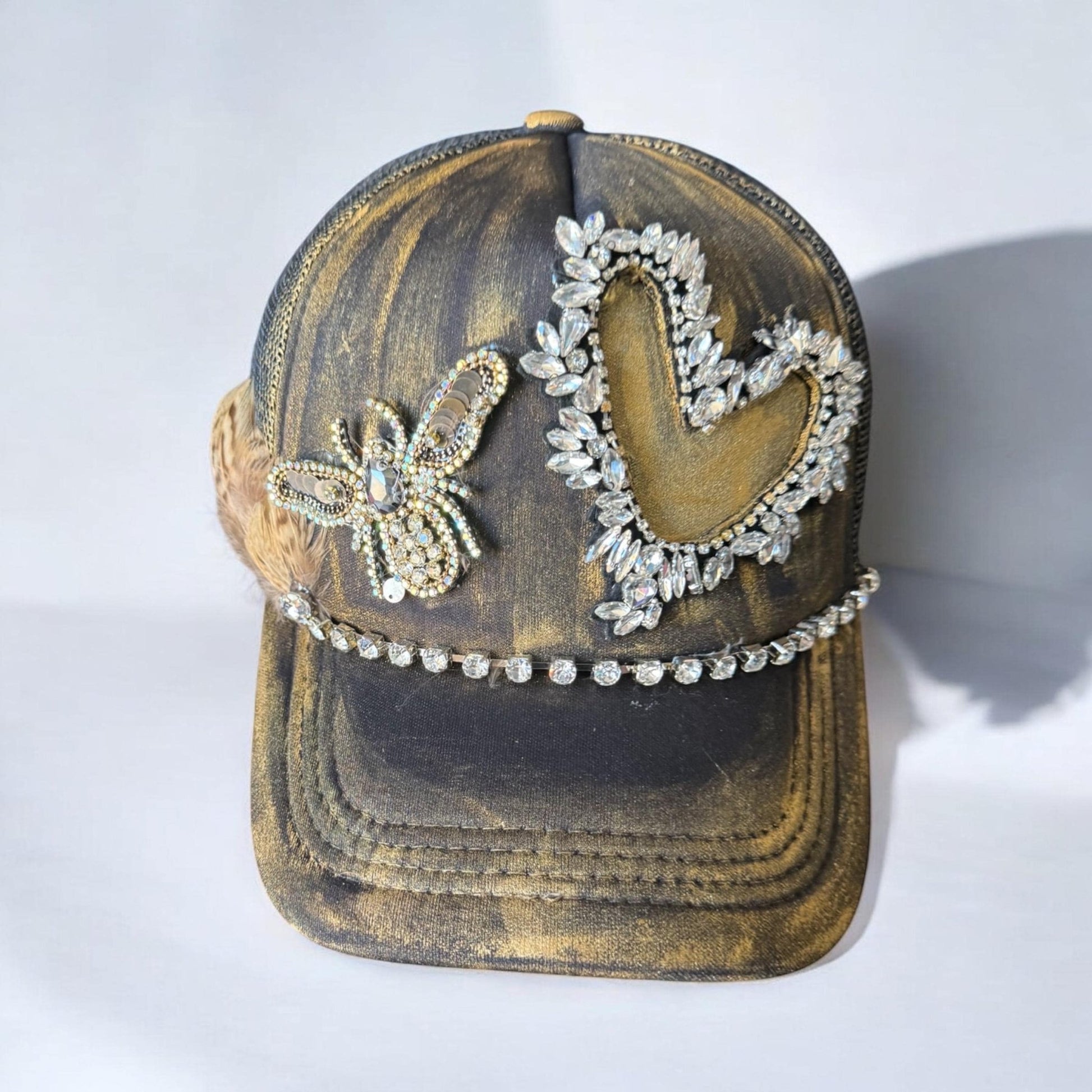 Bees Knees Trucker Hat - Turquoise and Tinsel-Home of Mad Gringa Hat Bar