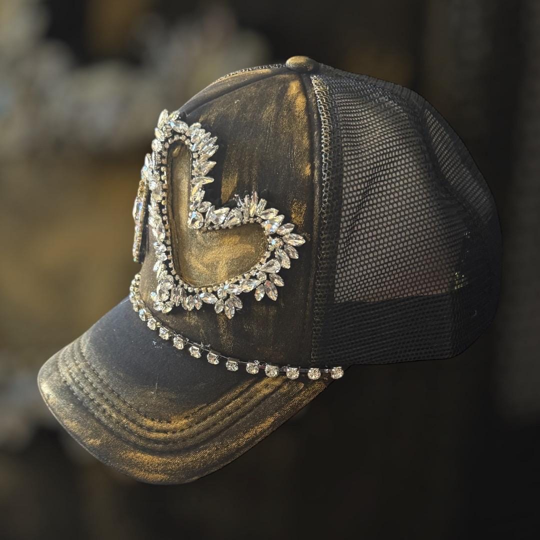 Bees Knees Trucker Hat - Turquoise and Tinsel-Home of Mad Gringa Hat Bar