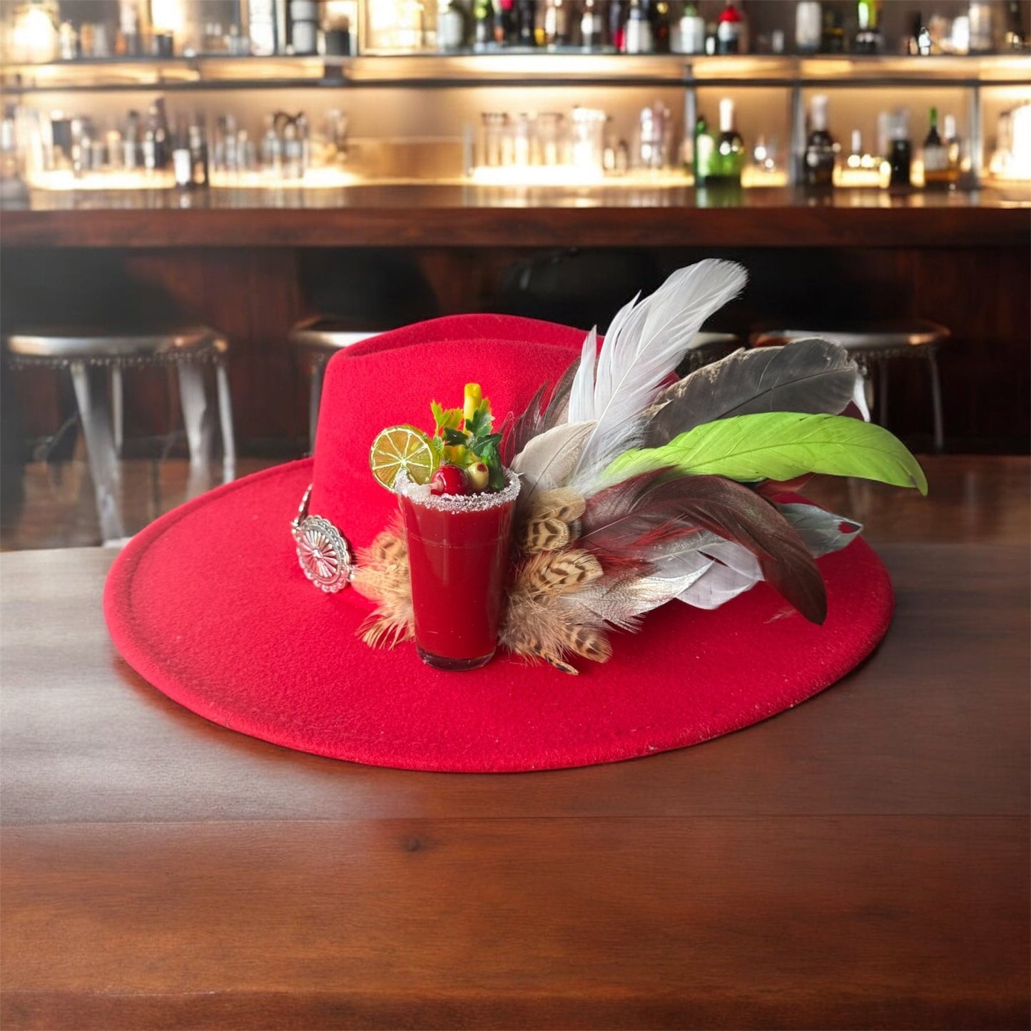 Bloody Mary Mornin Hat Fascinator - Mad Gringa Hats & Boutique