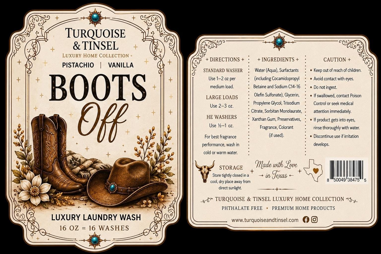 Boots Off Luxury Laundry Wash - Turquoise and Tinsel-Home of Mad Gringa Hat Bar