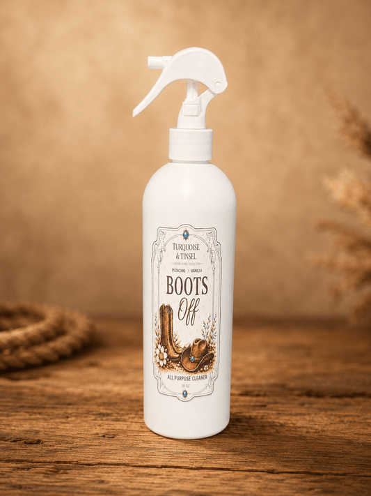 Boots Off Luxury Surface Cleaner - Turquoise and Tinsel-Home of Mad Gringa Hat Bar