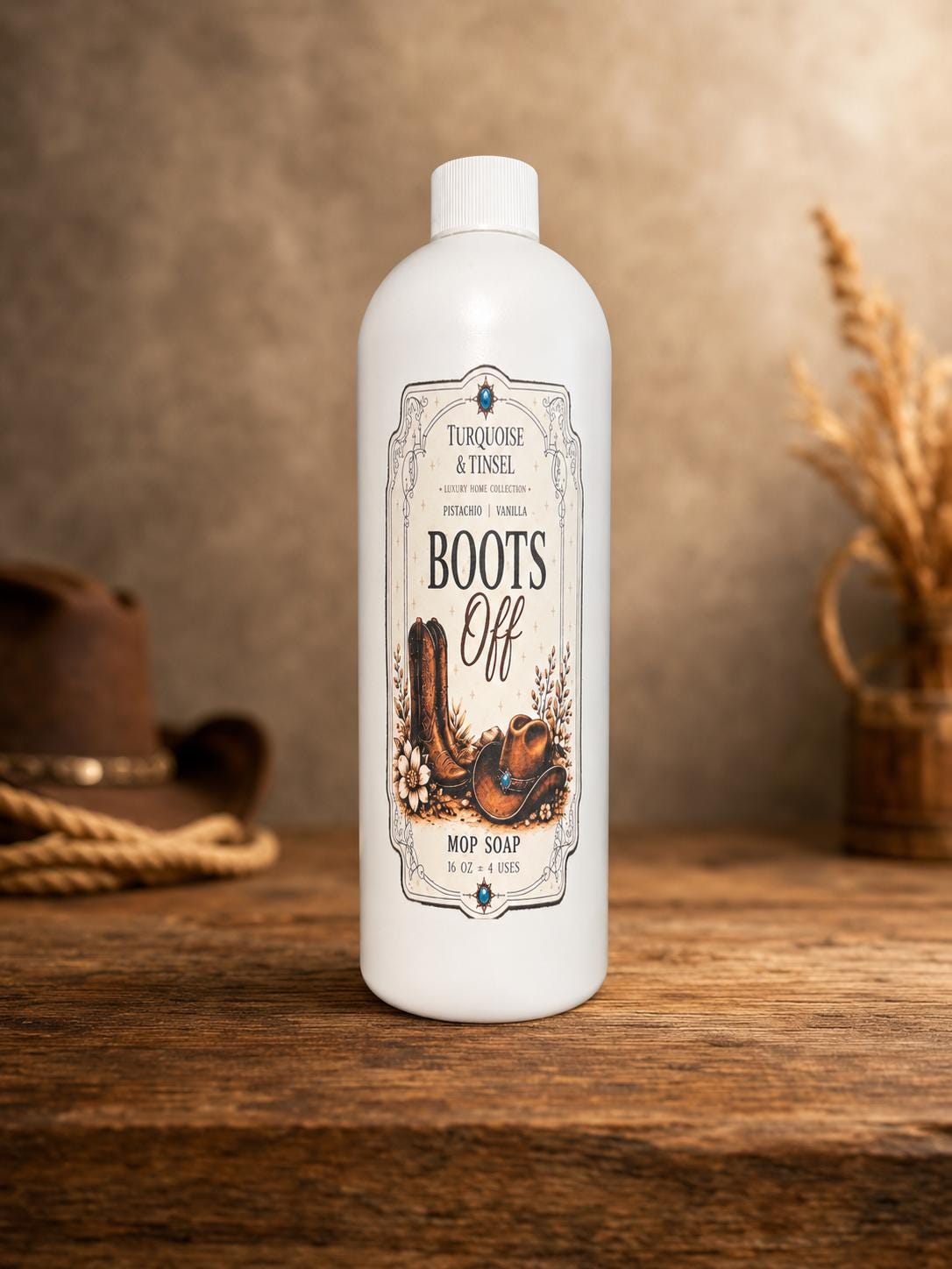 Boots Off Mop Soap - Turquoise and Tinsel-Home of Mad Gringa Hat Bar
