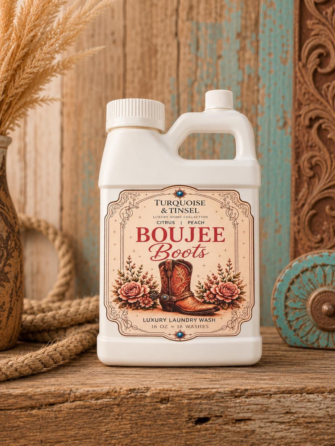 Boujee Boots Luxury Laundry Wash - Turquoise and Tinsel-Home of Mad Gringa Hat Bar