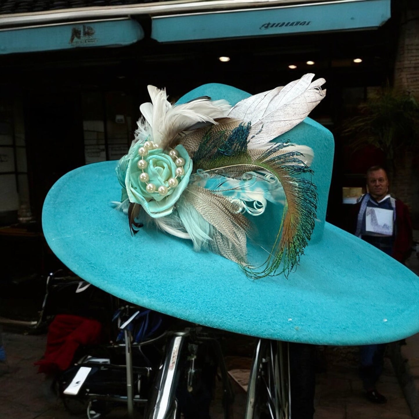 Breakfast At Tiffanys Hat Fascinator - Mad Gringa Hats & Boutique