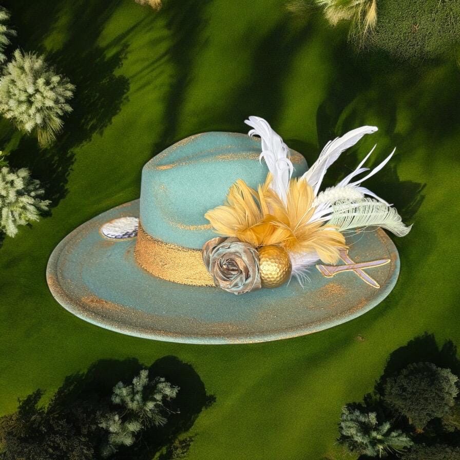 Caddie Queen - Turquoise and Tinsel-Home of Mad Gringa Hat Bar