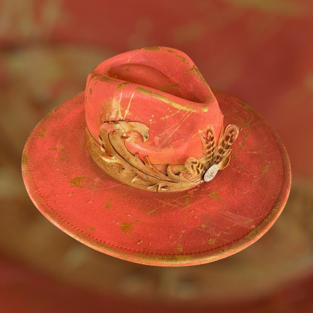 Coral Corrale - Turquoise and Tinsel-Home of Mad Gringa Hat Bar