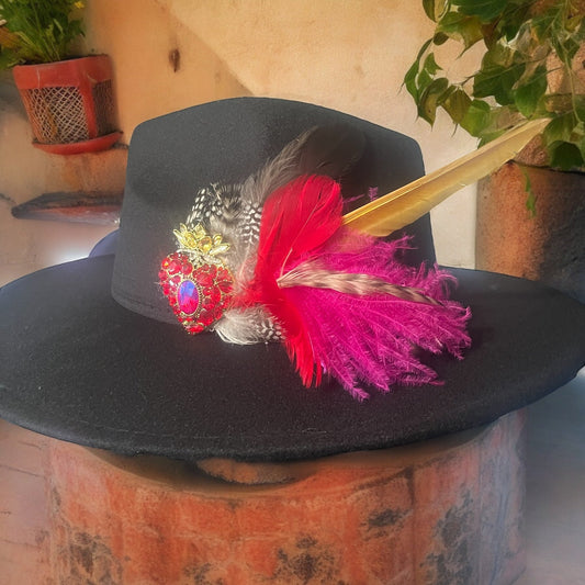 Corazon Hat Fascinator - Mad Gringa Hats & Boutique