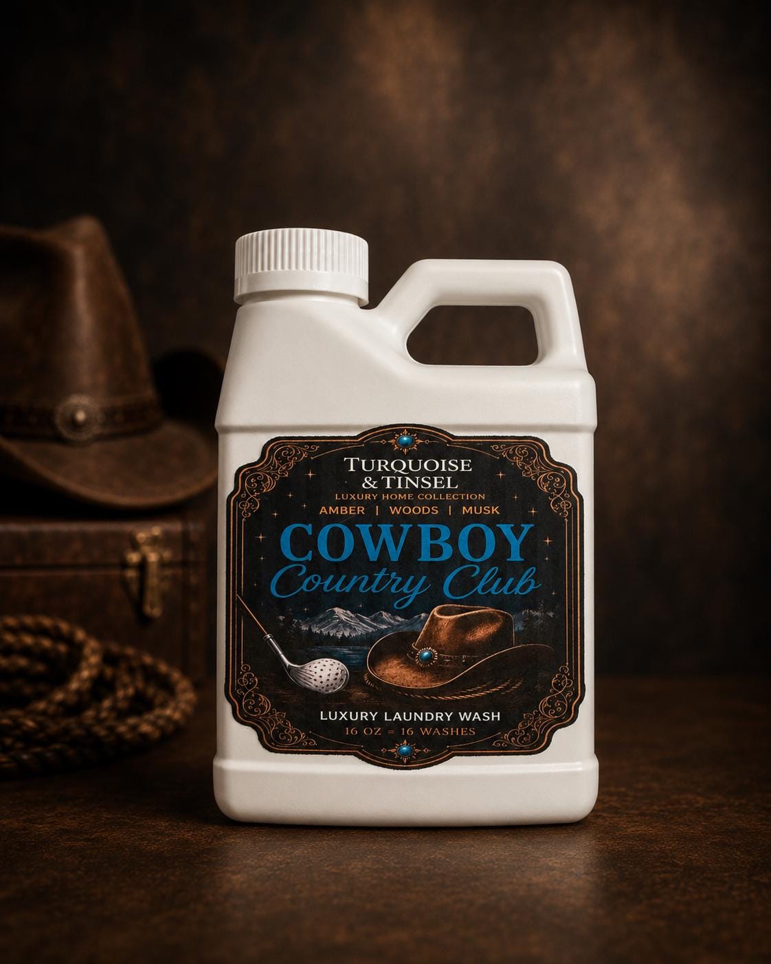Cowboy Country Club Luxury Laundry Wash - Turquoise and Tinsel-Home of Mad Gringa Hat Bar
