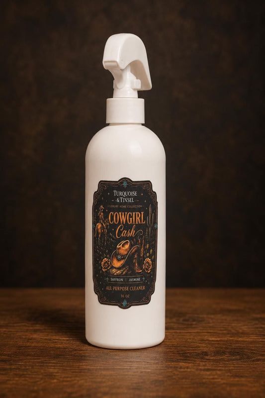 Cowgirl Cash Luxury Surface Cleaner - Turquoise and Tinsel-Home of Mad Gringa Hat Bar