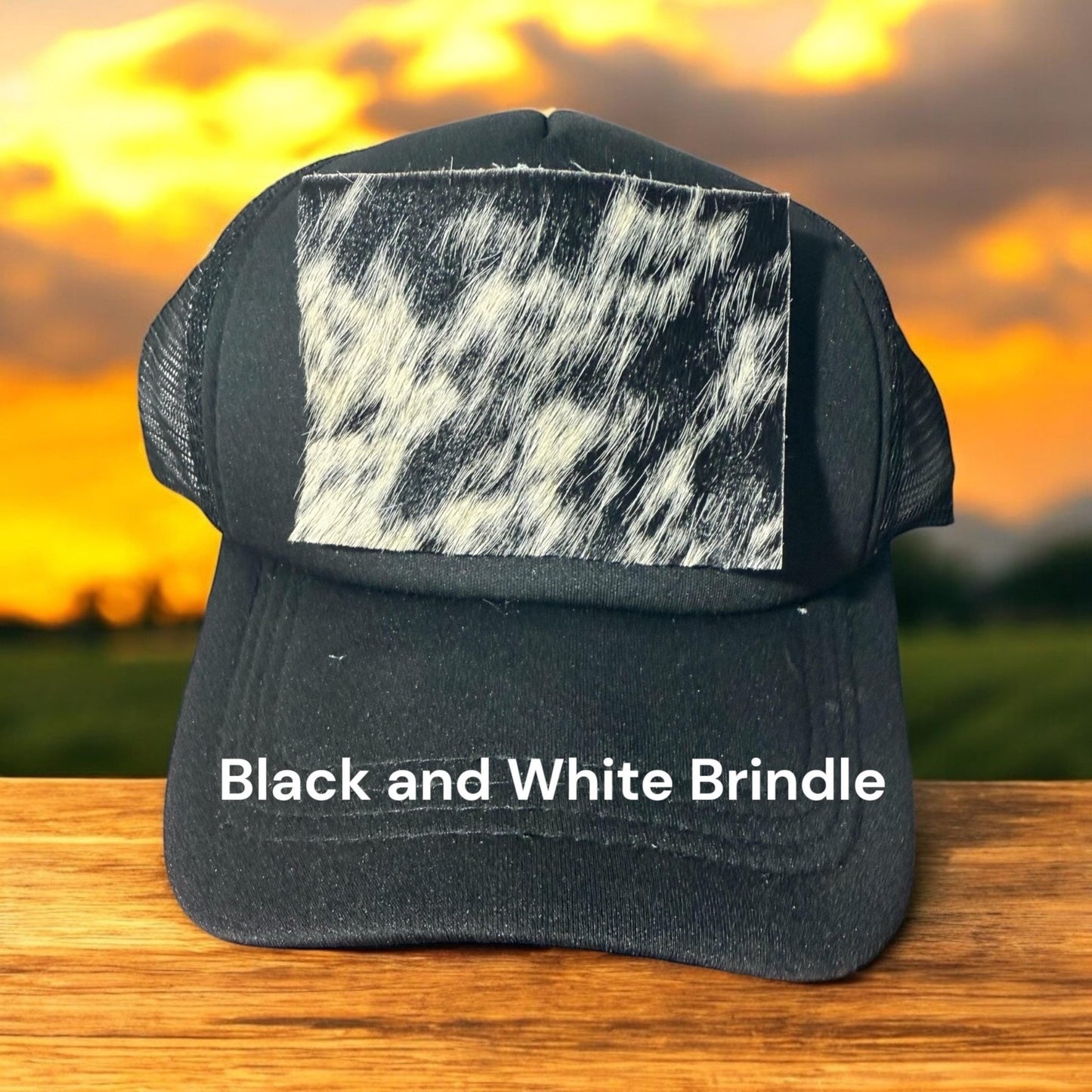 Custom Initial Cowhide Trucker Hat - Turquoise and Tinsel-Home of Mad Gringa Hat Bar
