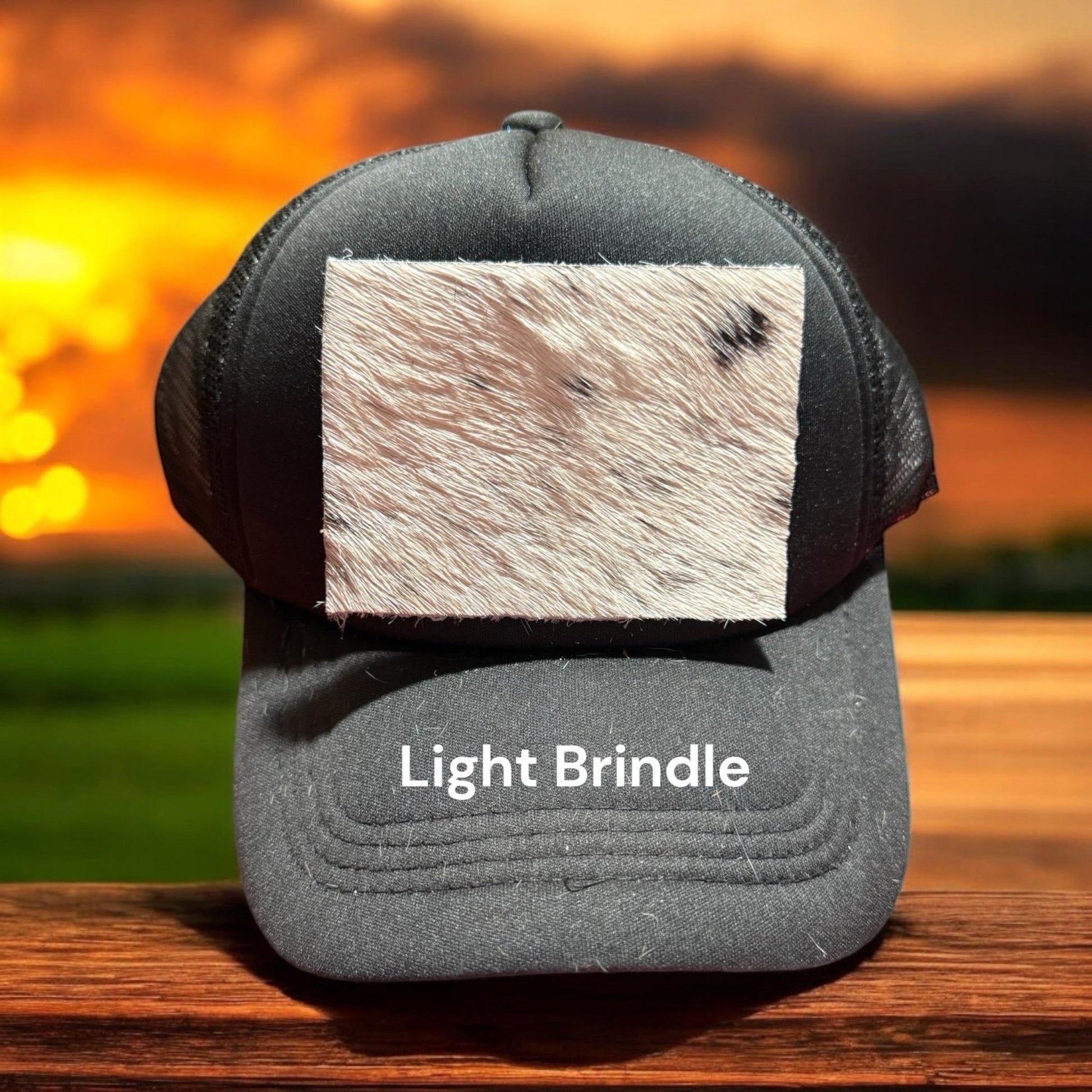 Custom Initial Cowhide Trucker Hat - Turquoise and Tinsel-Home of Mad Gringa Hat Bar