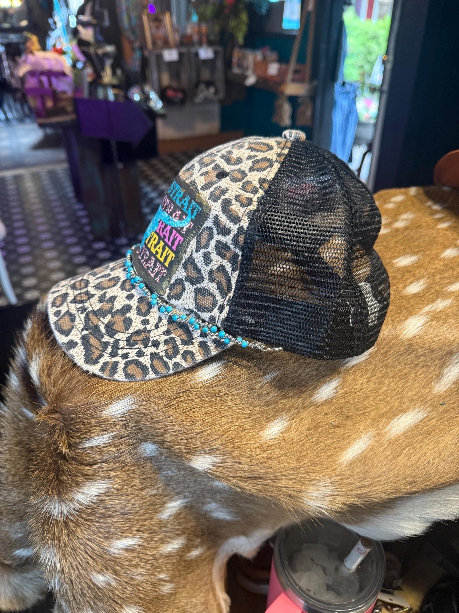 Damn Strait Trucker Hat - Turquoise and Tinsel-Home of Mad Gringa Hat Bar