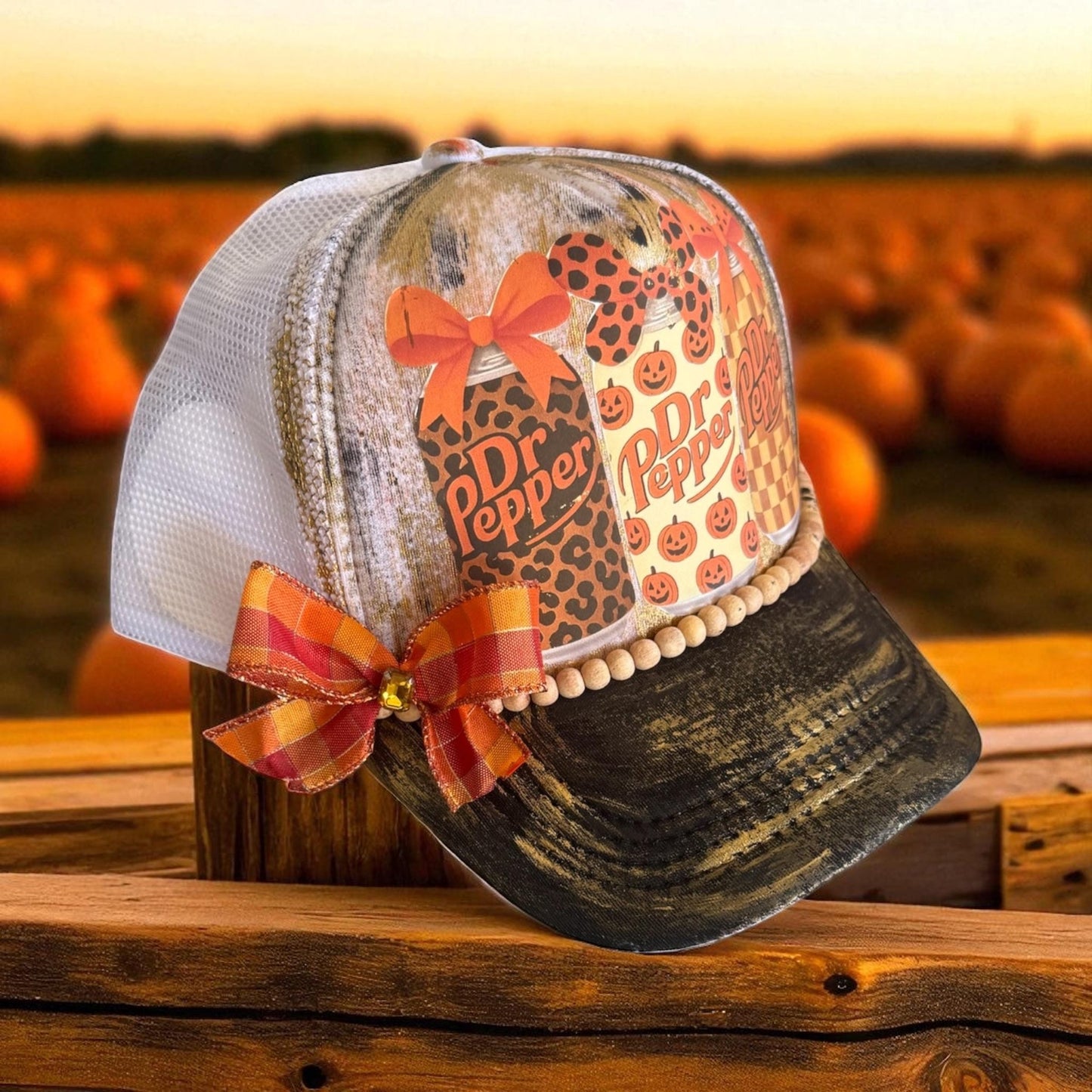 Dr Pepper Fall Trucker Hat - Turquoise and Tinsel-Home of Mad Gringa Hat Bar