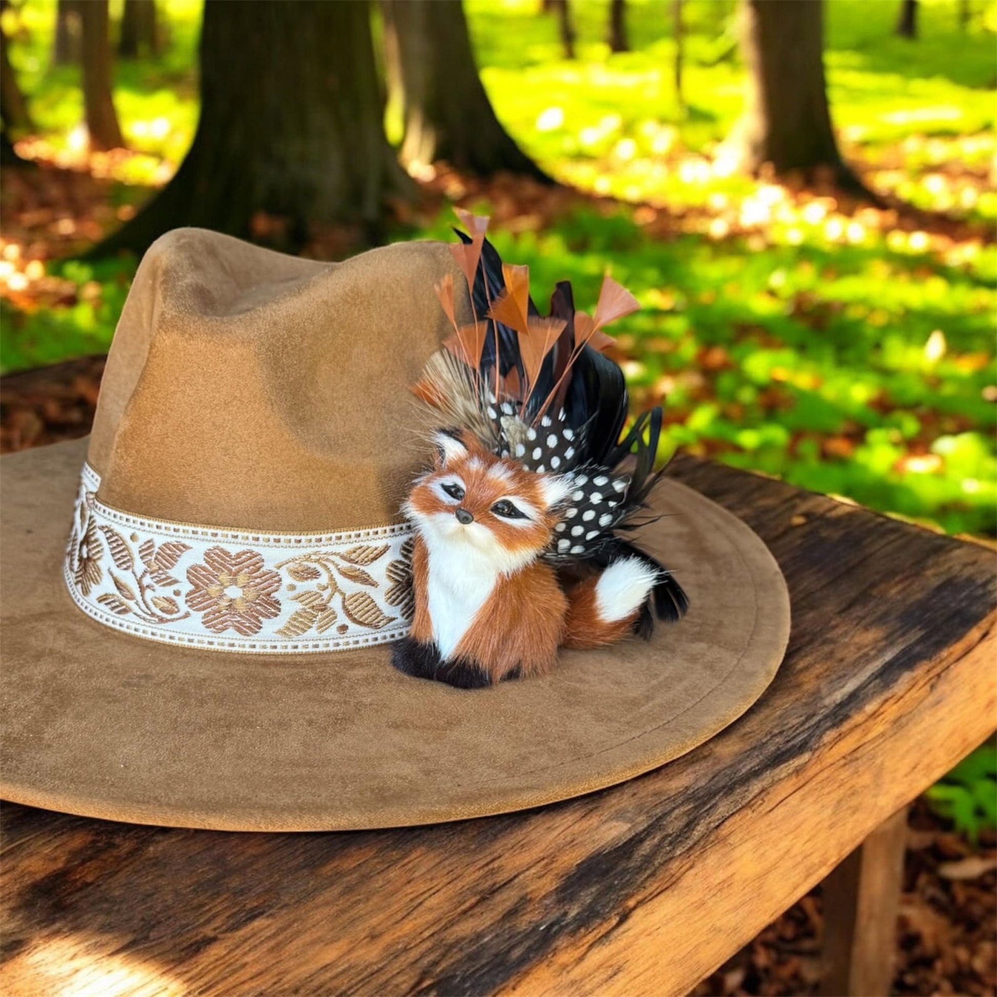 Foxin’ Around Hat Fascinator - Turquoise and Tinsel-Home of Mad Gringa Hat Bar