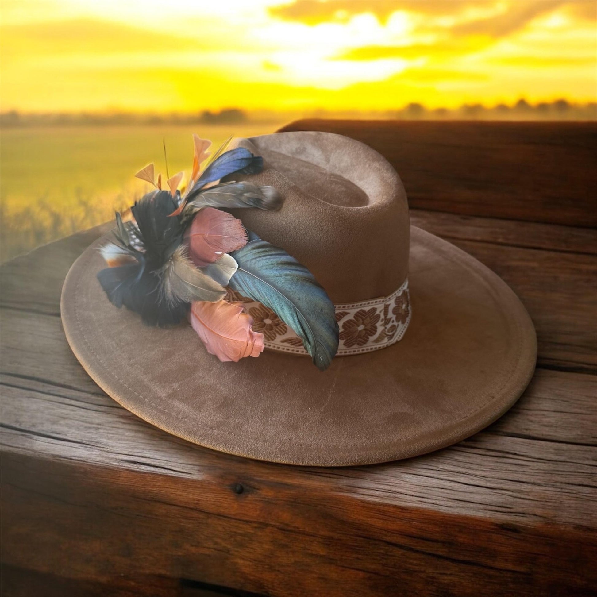 Foxin’ Around Hat Fascinator - Turquoise and Tinsel-Home of Mad Gringa Hat Bar