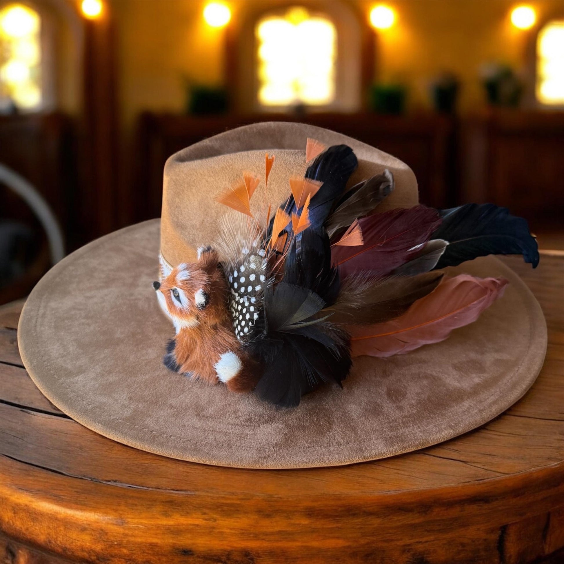 Foxin’ Around Hat Fascinator - Turquoise and Tinsel-Home of Mad Gringa Hat Bar