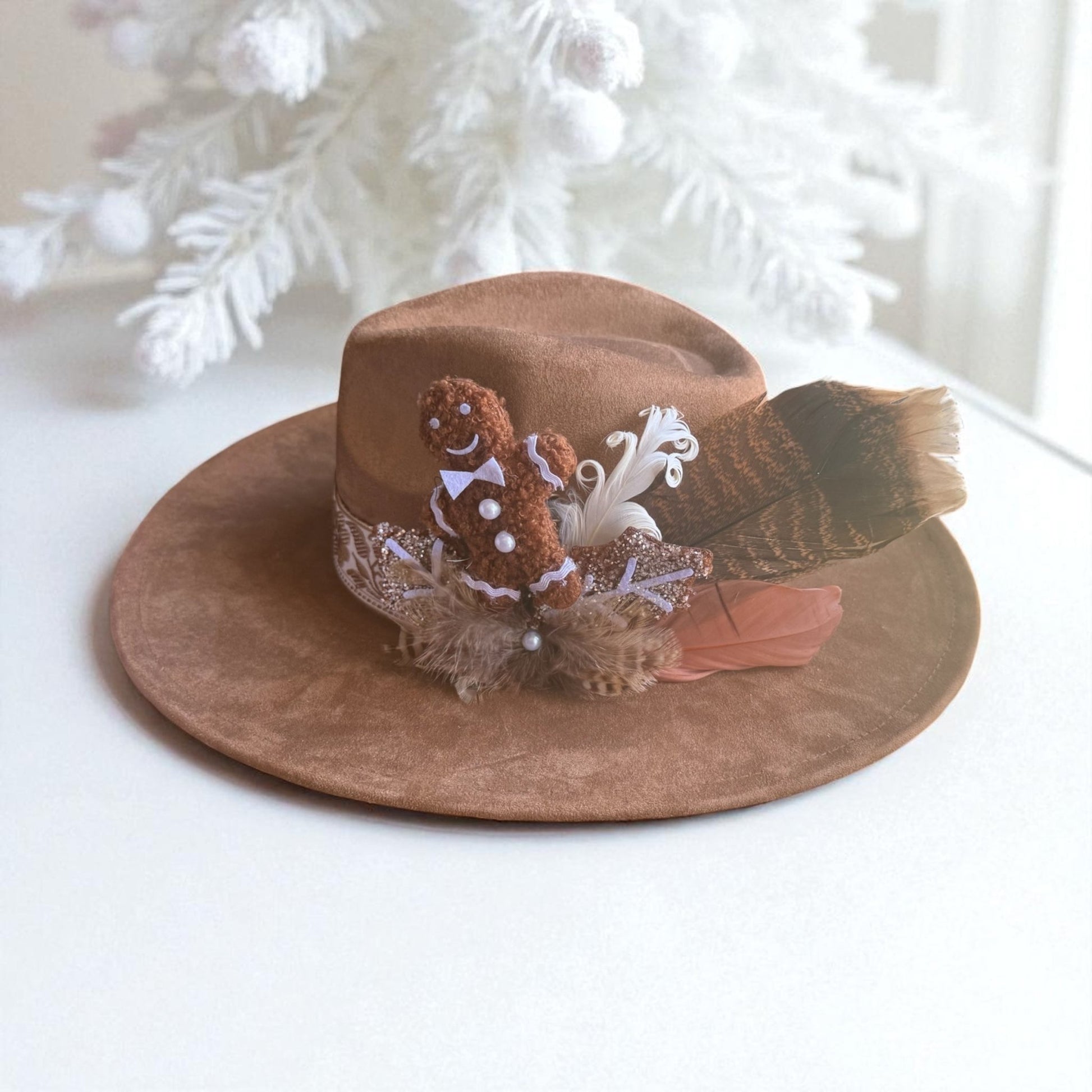 Gingerbread Man Hat Fascinator - Mad Gringa Hats & Boutique