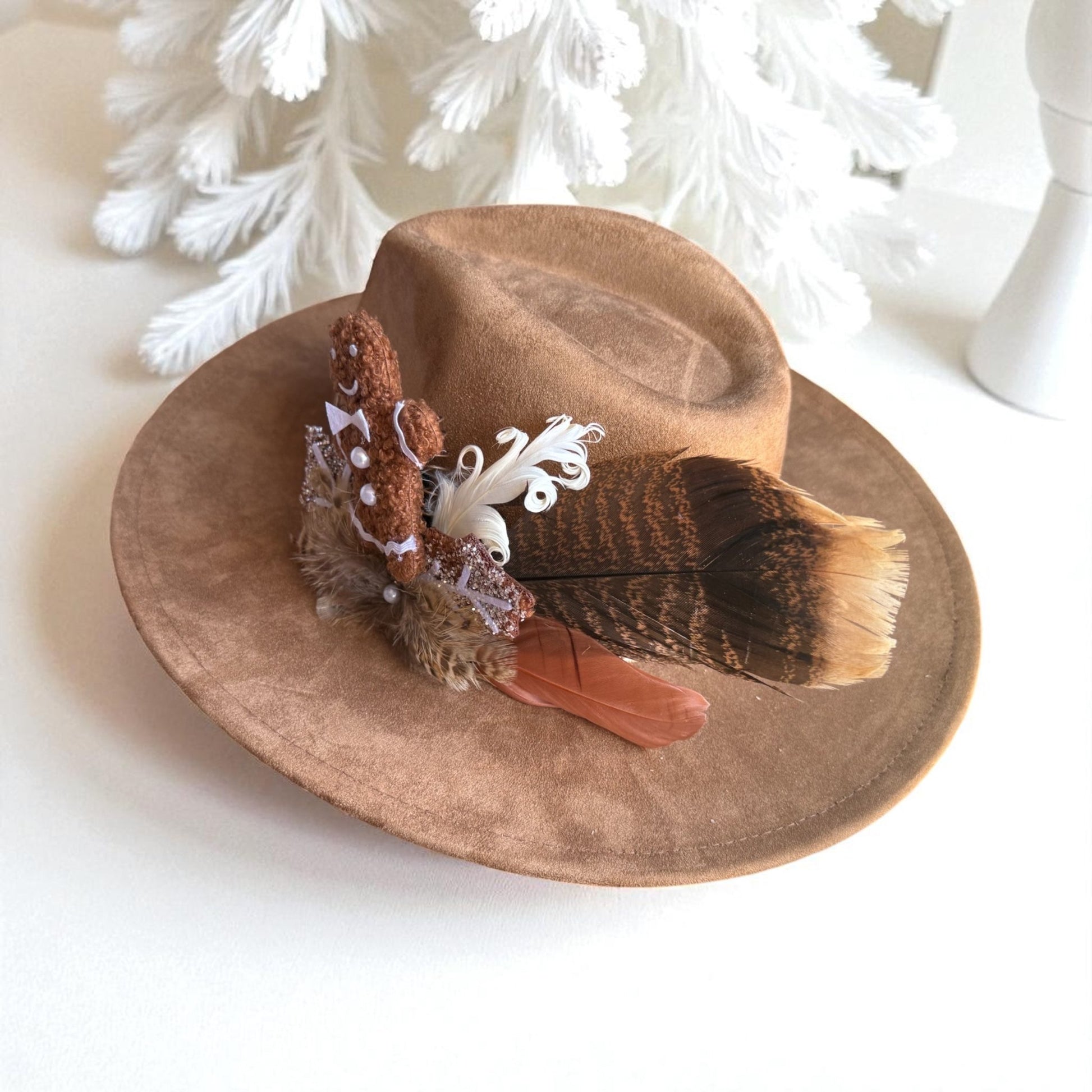 Gingerbread Man Hat Fascinator - Mad Gringa Hats & Boutique