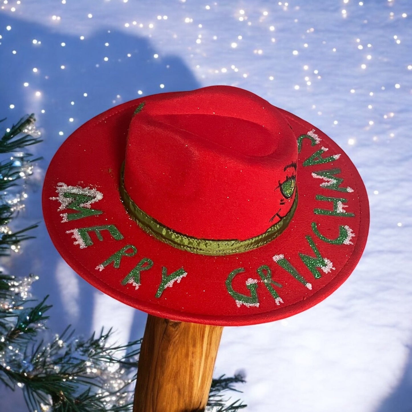 Grinch Hand Burned Hat - Mad Gringa Hats & Boutique