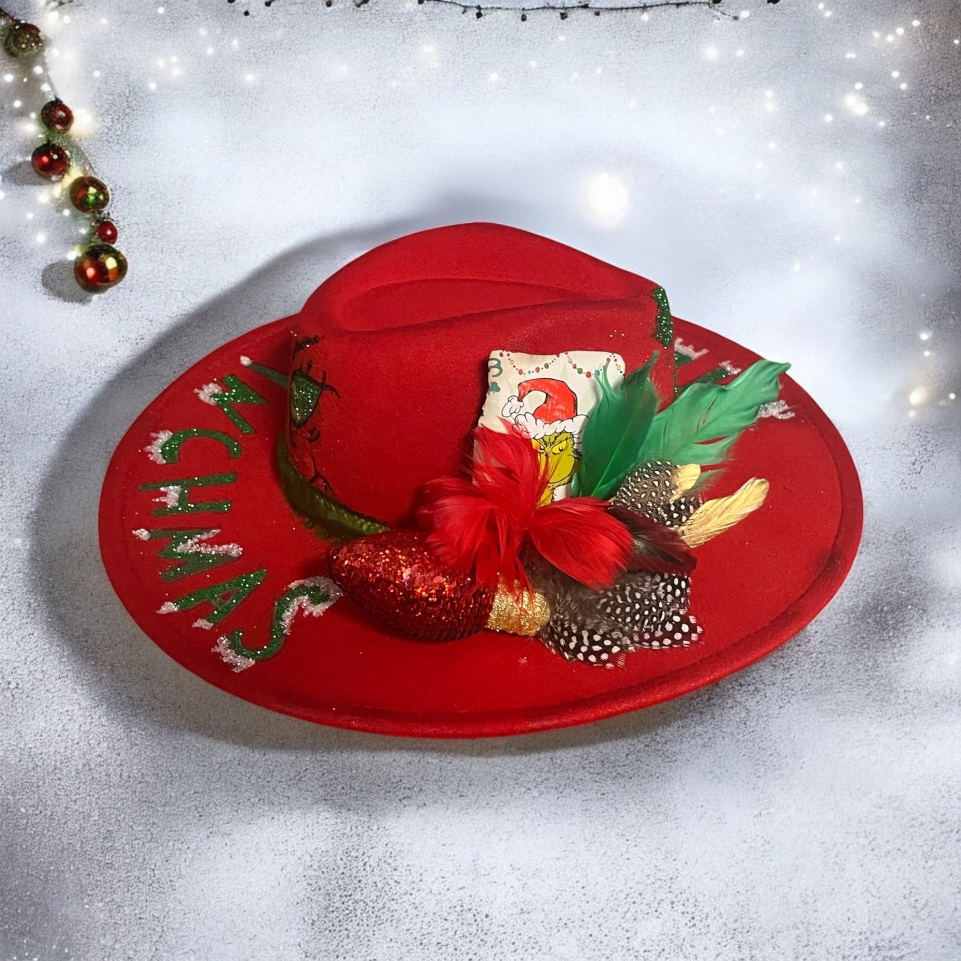 Grinch Hand Burned Hat - Mad Gringa Hats & Boutique