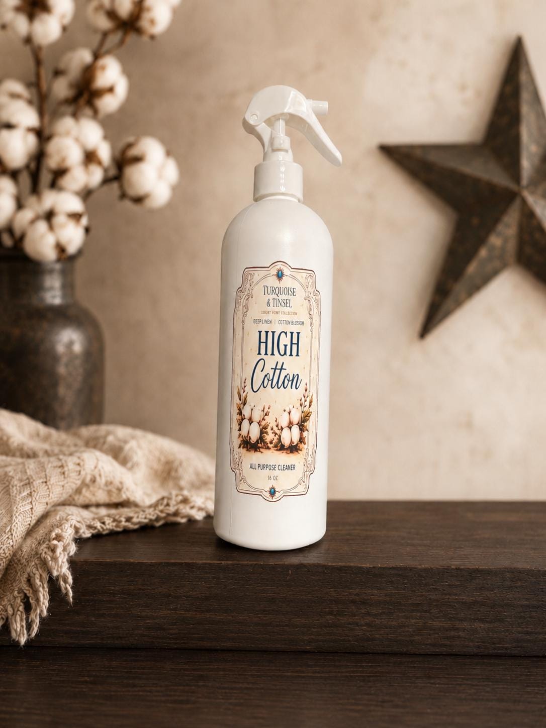 High Cotton Luxury Surface Cleaner - Turquoise and Tinsel-Home of Mad Gringa Hat Bar