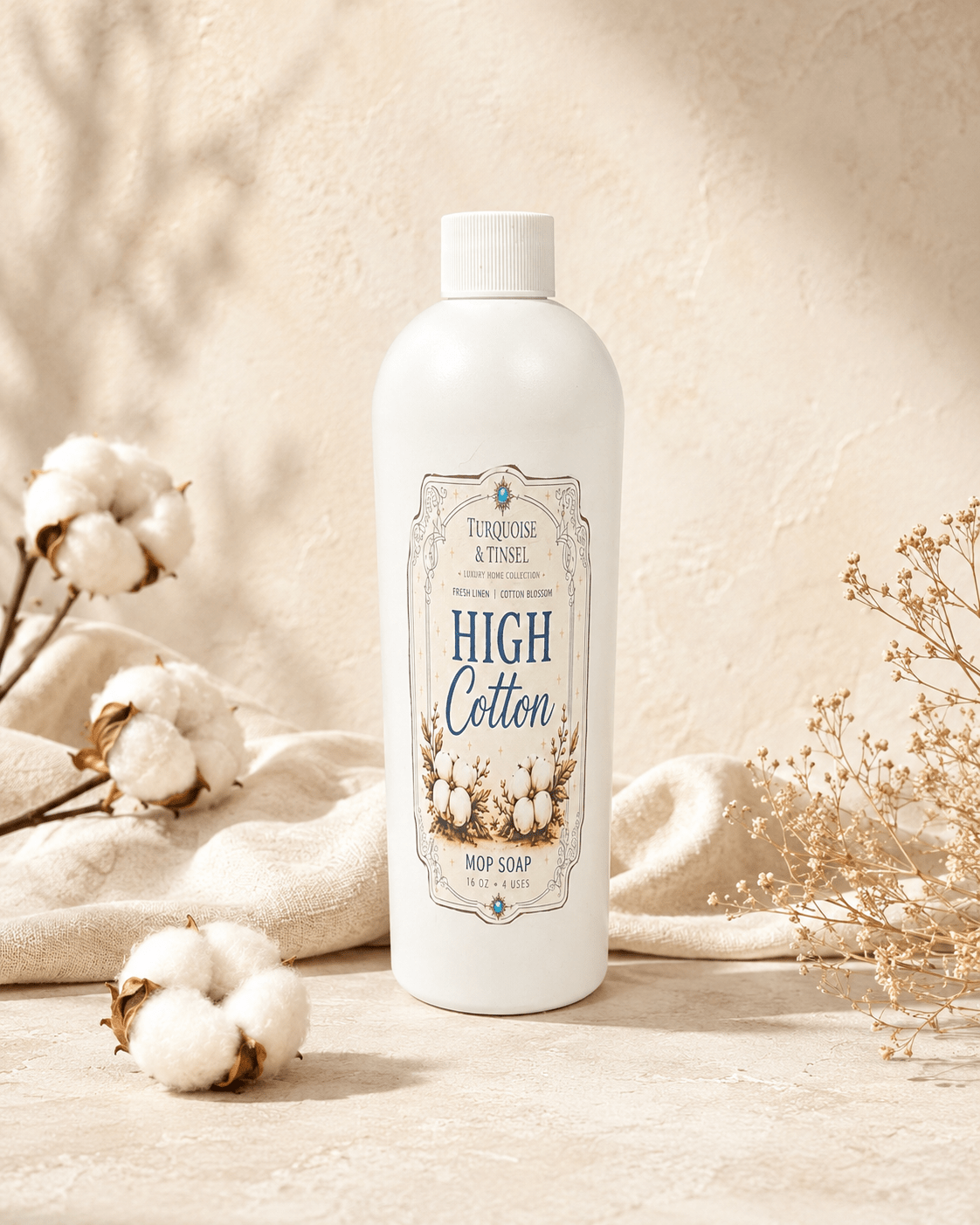 High Cotton Mop Soap - Turquoise and Tinsel-Home of Mad Gringa Hat Bar