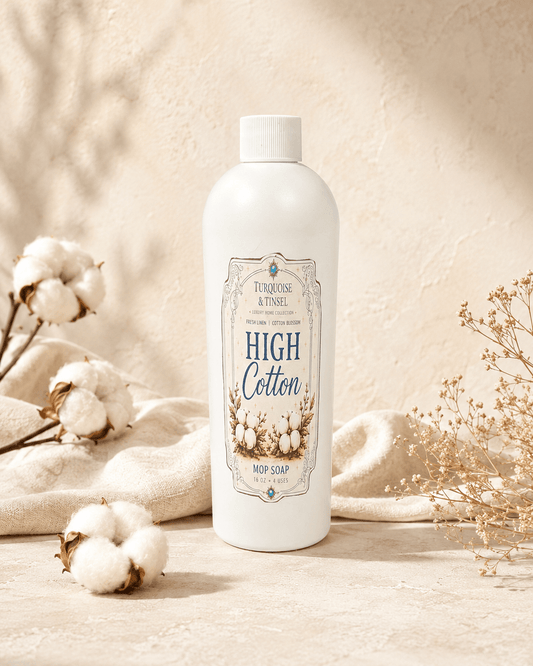 High Cotton Mop Soap - Turquoise and Tinsel-Home of Mad Gringa Hat Bar