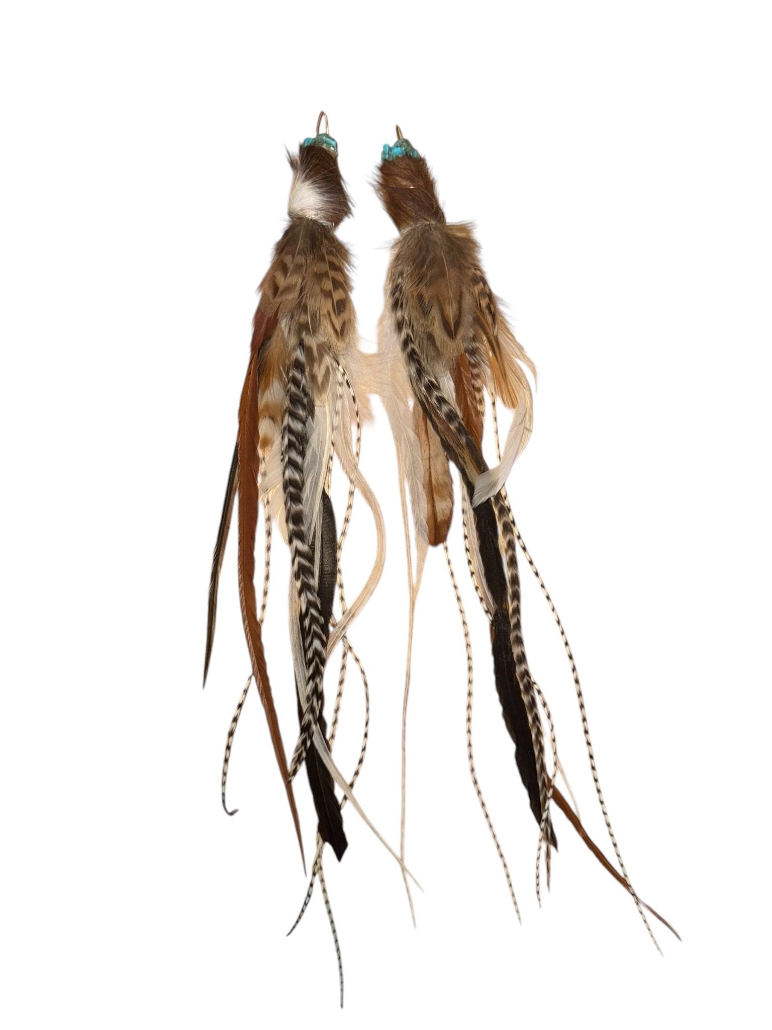 Hippies and Cowboys Feather Earrings - Mad Gringa Hats & Boutique