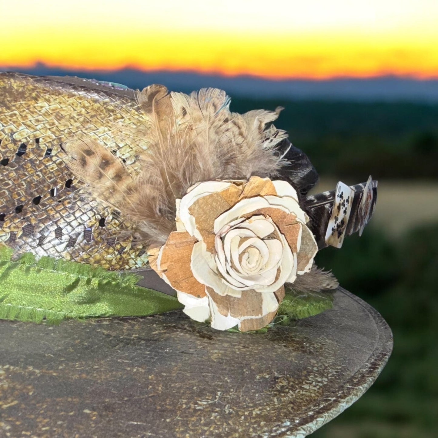 Hold Em’ Hat Fascinator - Turquoise and Tinsel-Home of Mad Gringa Hat Bar