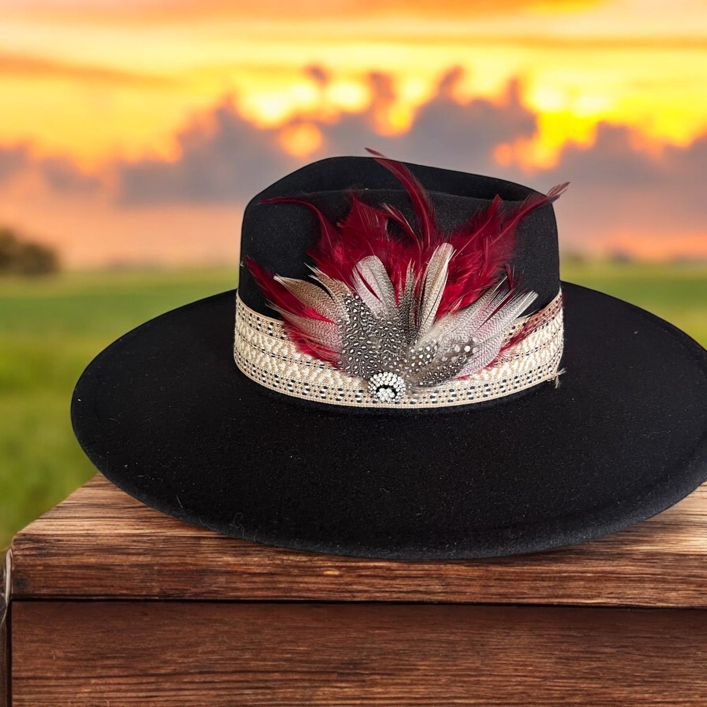 Lady in Red Hat Pin - Mad Gringa Hats & Boutique