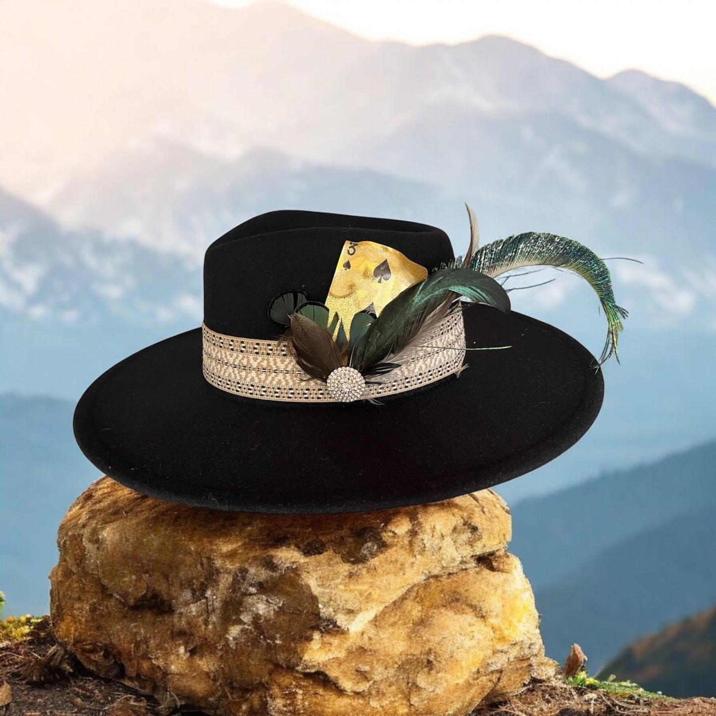 Lady Luck in Gold Hat Pin - Mad Gringa Hats & Boutique