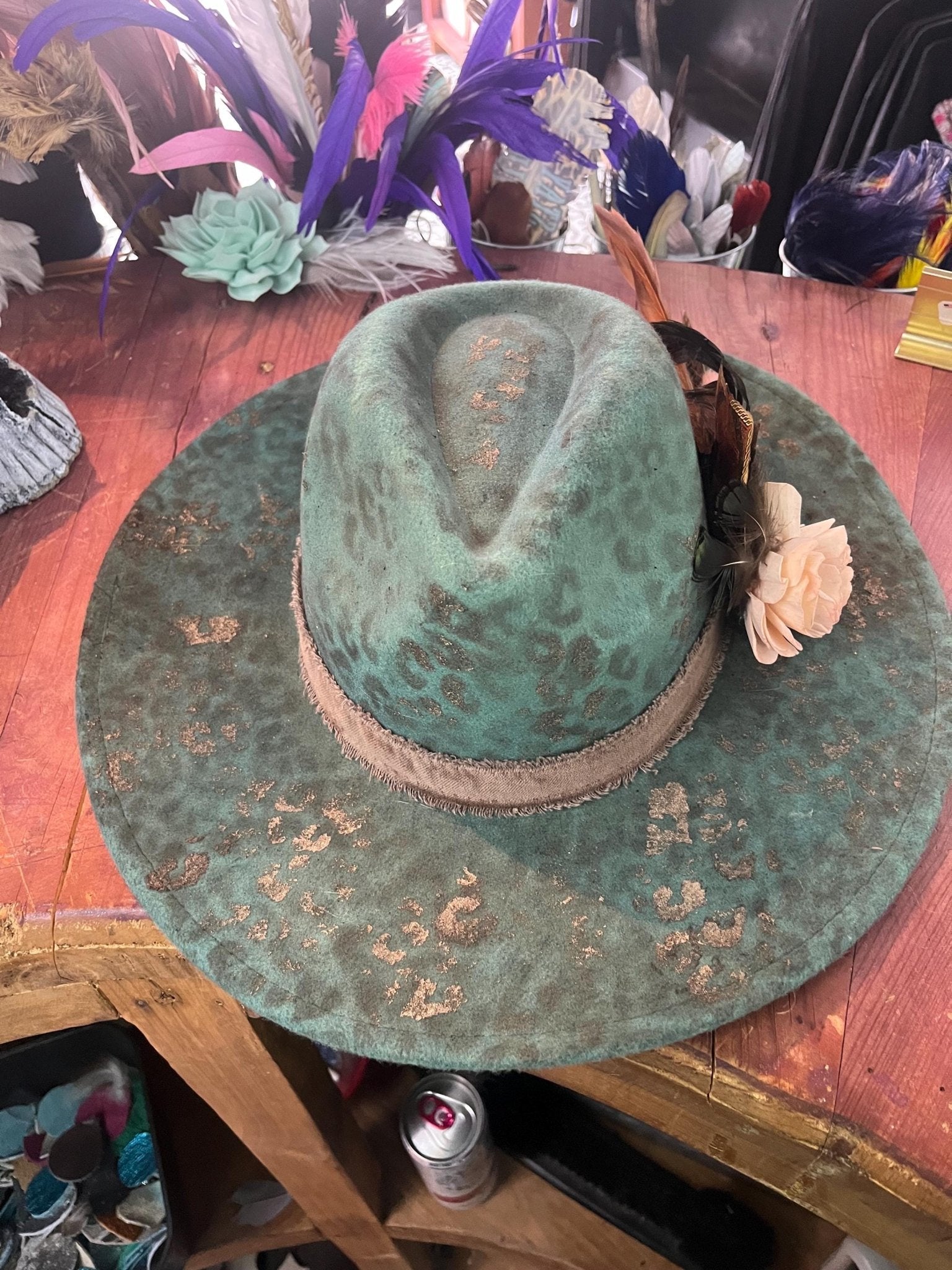 Leave Her Wild Rancher Hat - Turquoise and Tinsel-Home of Mad Gringa Hat Bar