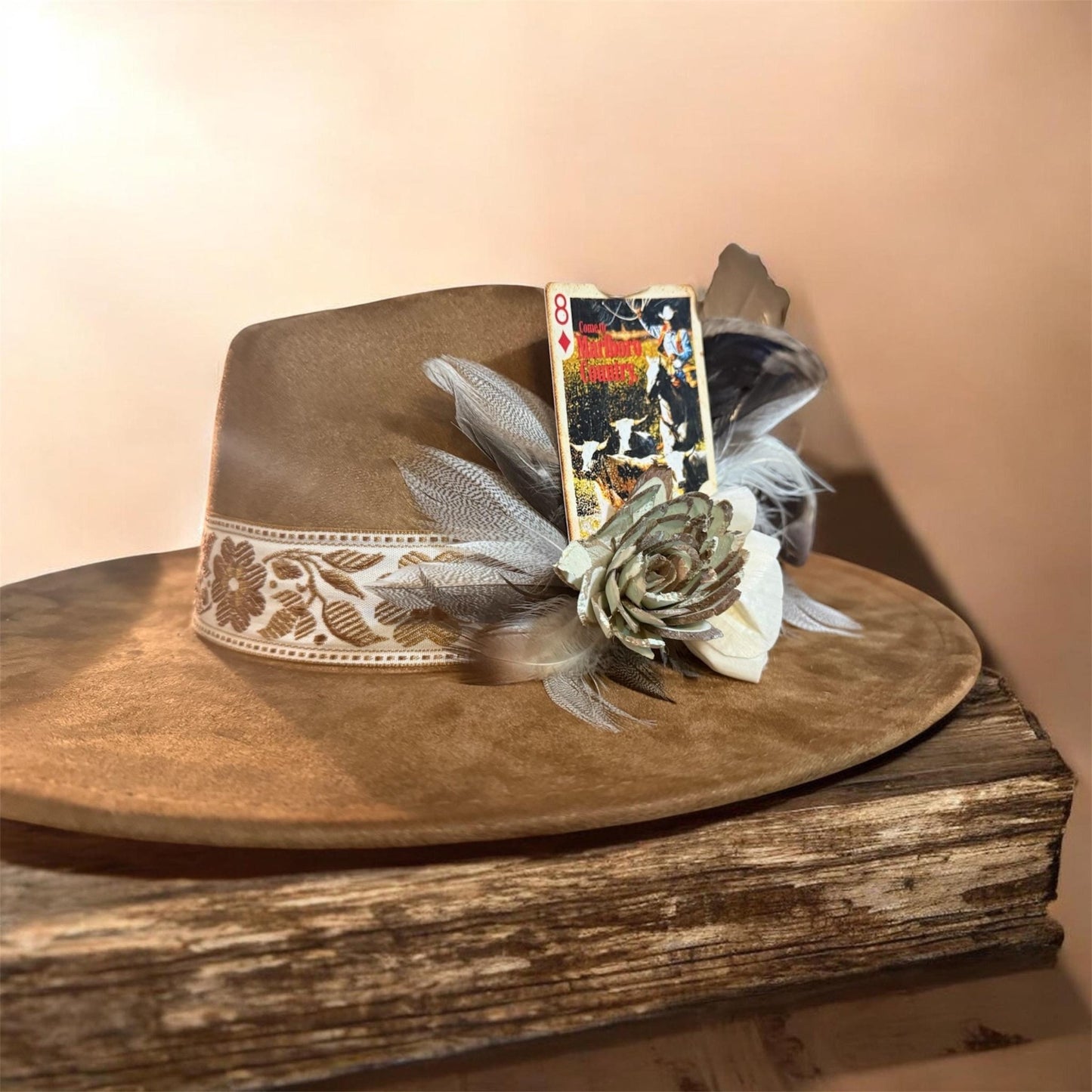 Marl Country Hat Fascinator - Turquoise and Tinsel-Home of Mad Gringa Hat Bar