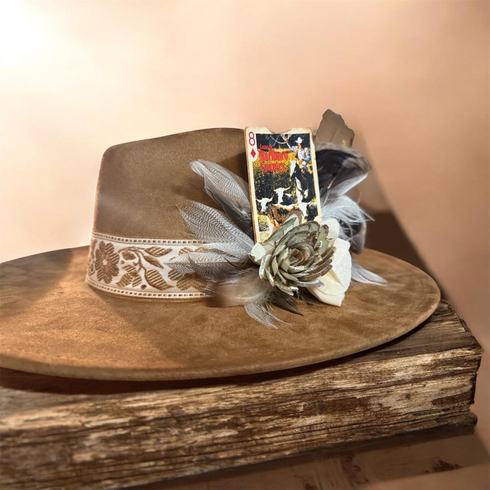 Marl Country Hat Fascinator - Turquoise and Tinsel-Home of Mad Gringa Hat Bar