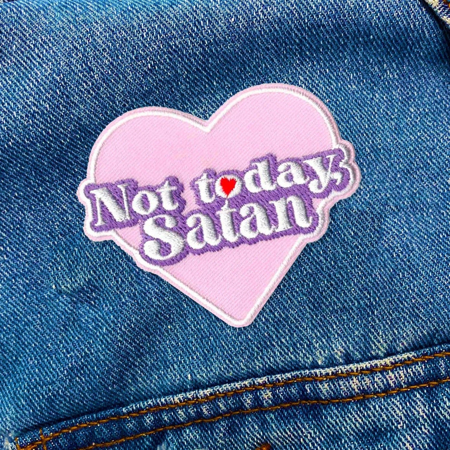 Not Today Satan Patch - Mad Gringa Hats & Boutique