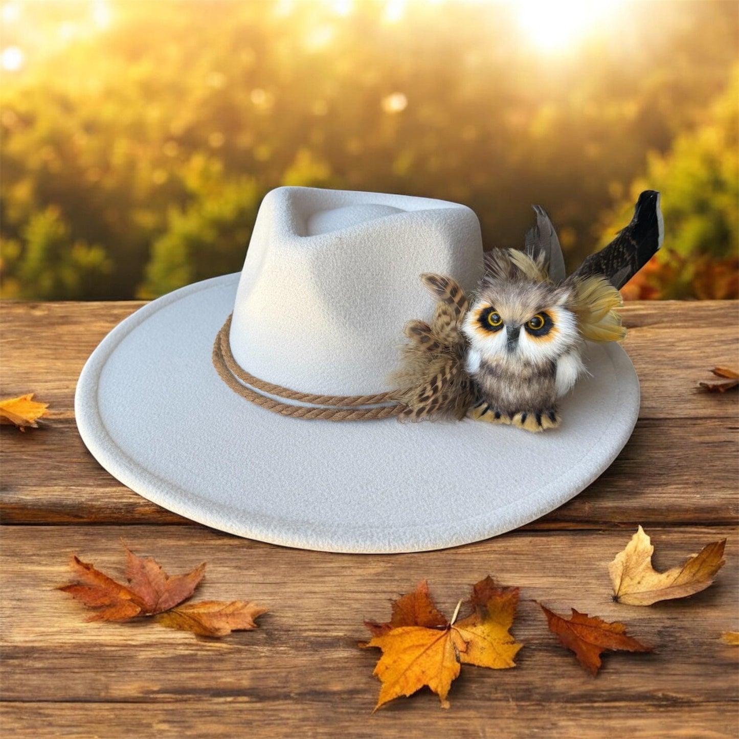 Owl Play Hat Fascinator - Turquoise and Tinsel-Home of Mad Gringa Hat Bar