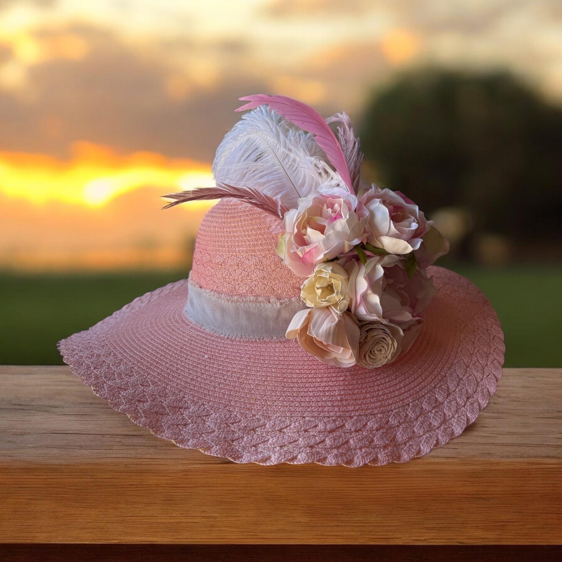 Pretty in Pink Derby Hat - Turquoise and Tinsel-Home of Mad Gringa Hat Bar