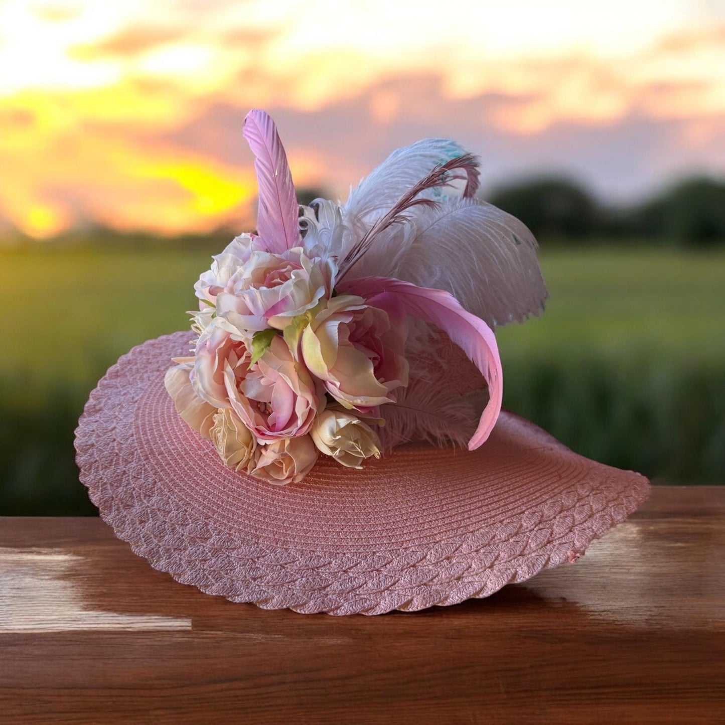 Pretty in Pink Derby Hat - Turquoise and Tinsel-Home of Mad Gringa Hat Bar