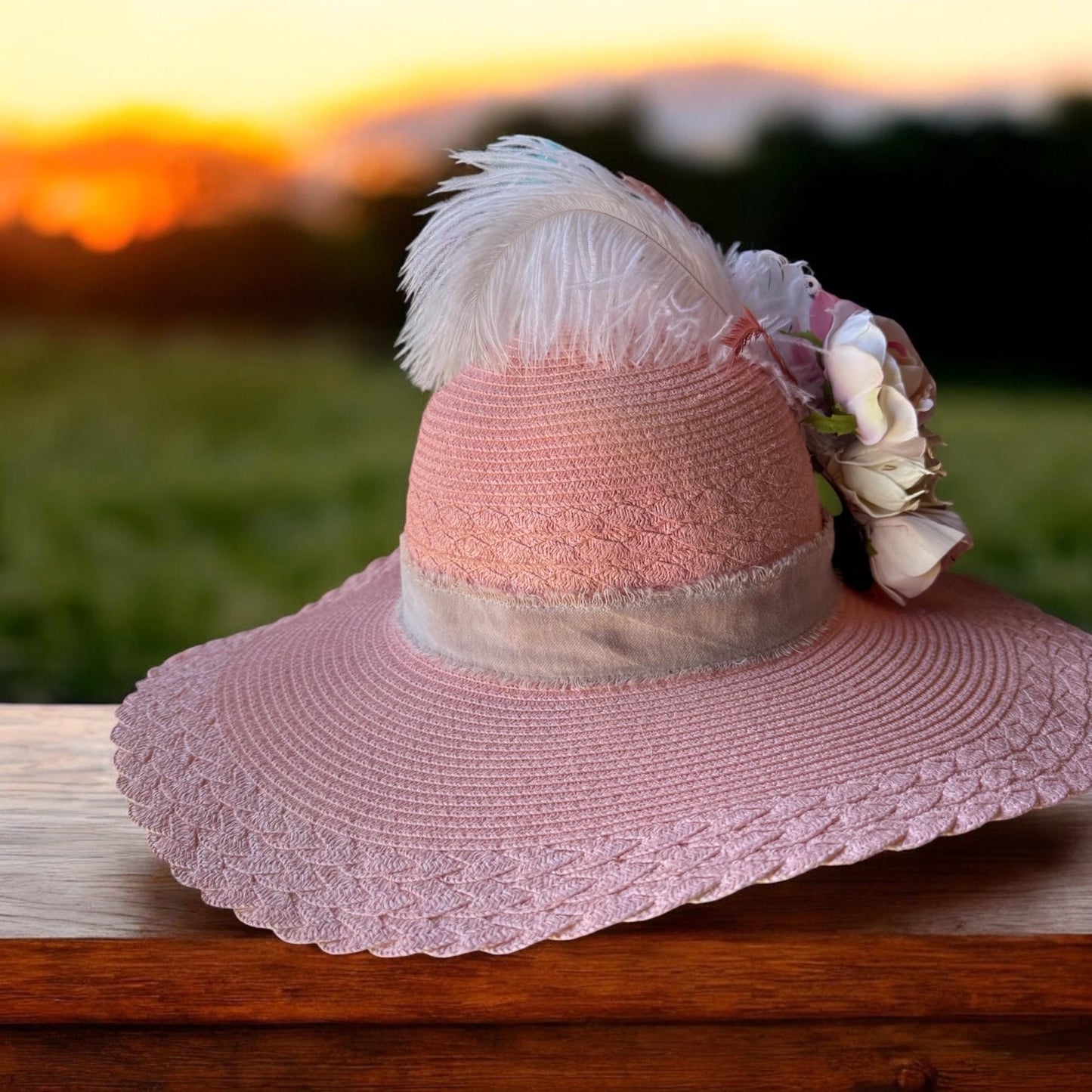 Pretty in Pink Derby Hat - Turquoise and Tinsel-Home of Mad Gringa Hat Bar